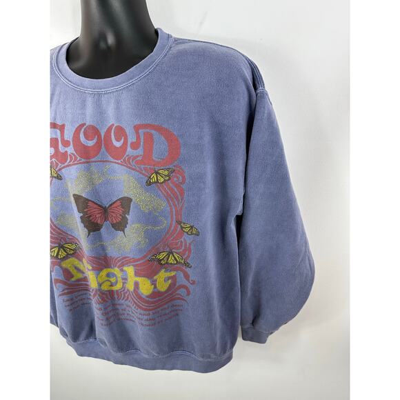Urban Outfitters Project Social T Crew Sweatshirt Good Night Graphic Small / Med - Picture 7 of 10